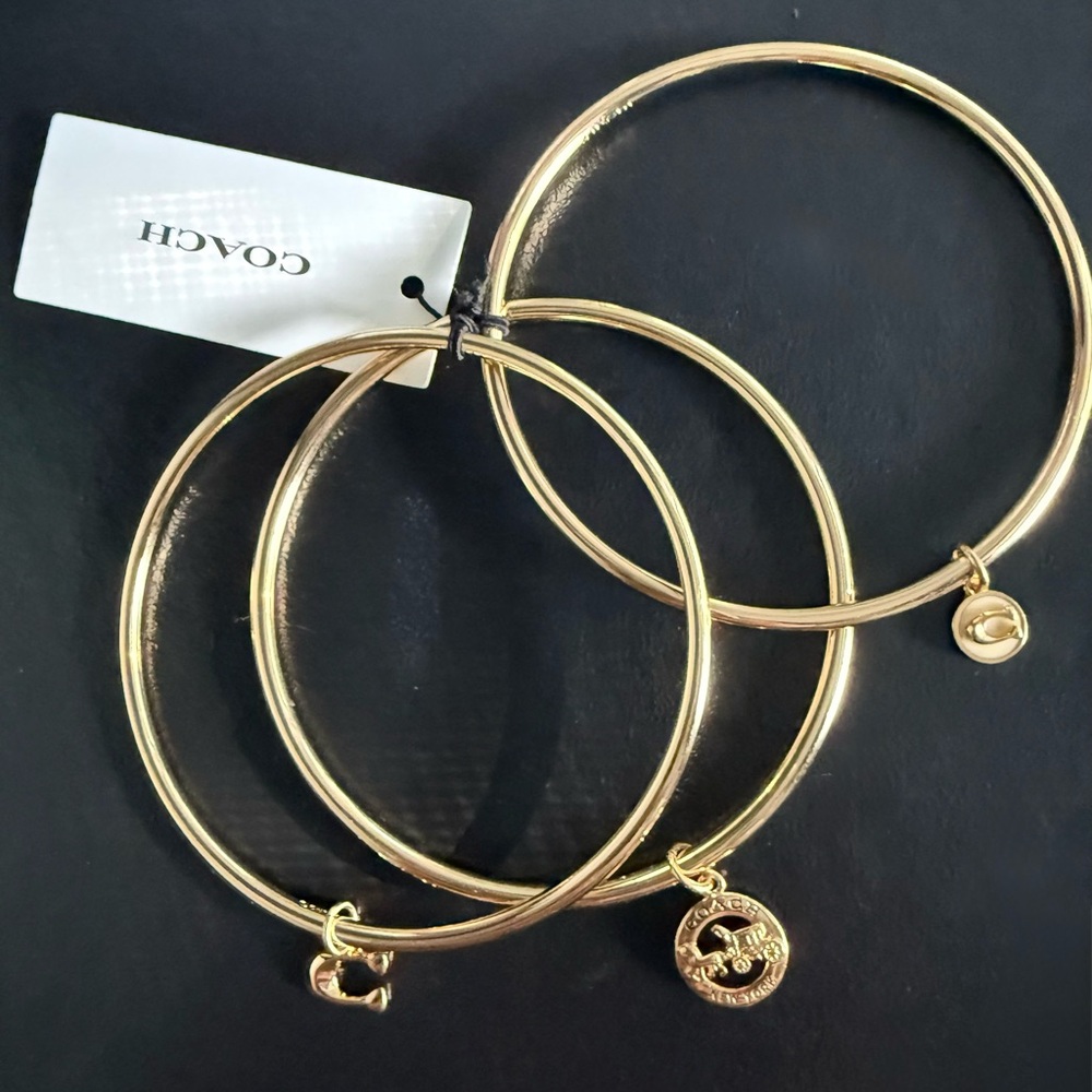Coach Gold Charm Bracelet Trio